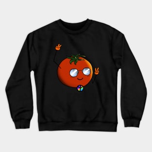 Hippie Tomato with Sunglasses Crewneck Sweatshirt